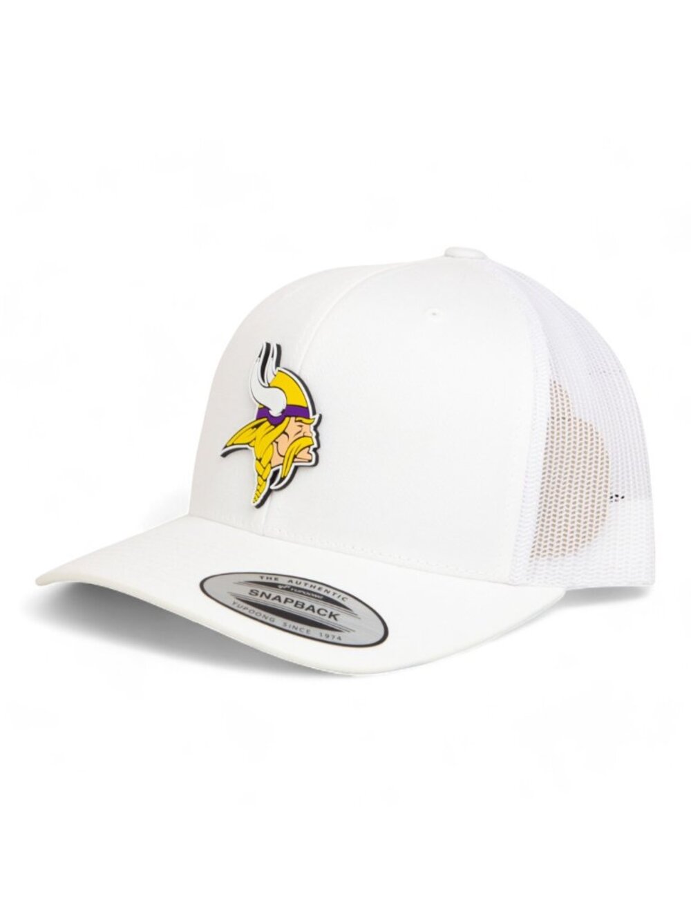 Minnesota Vikings 3D YP Snapback Trucker Hat- White
